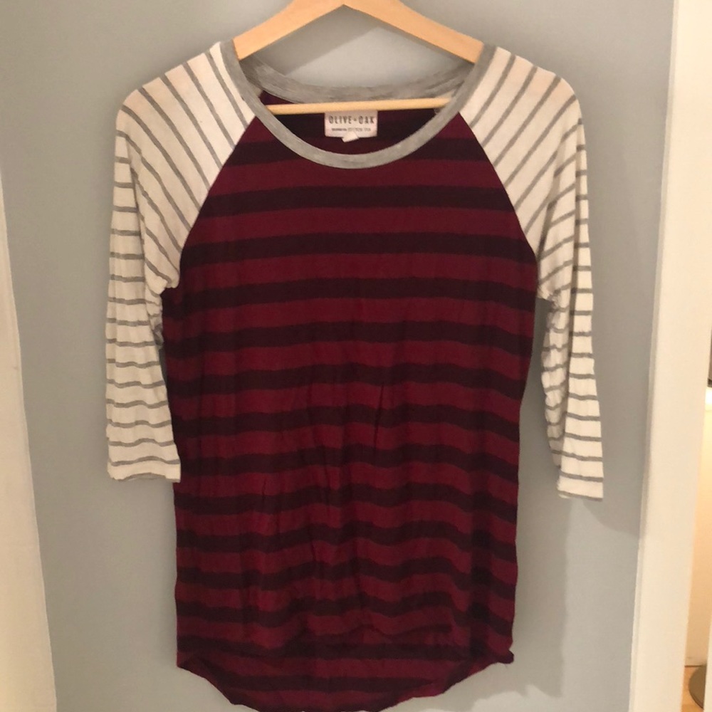 stripe baseball t-shirt